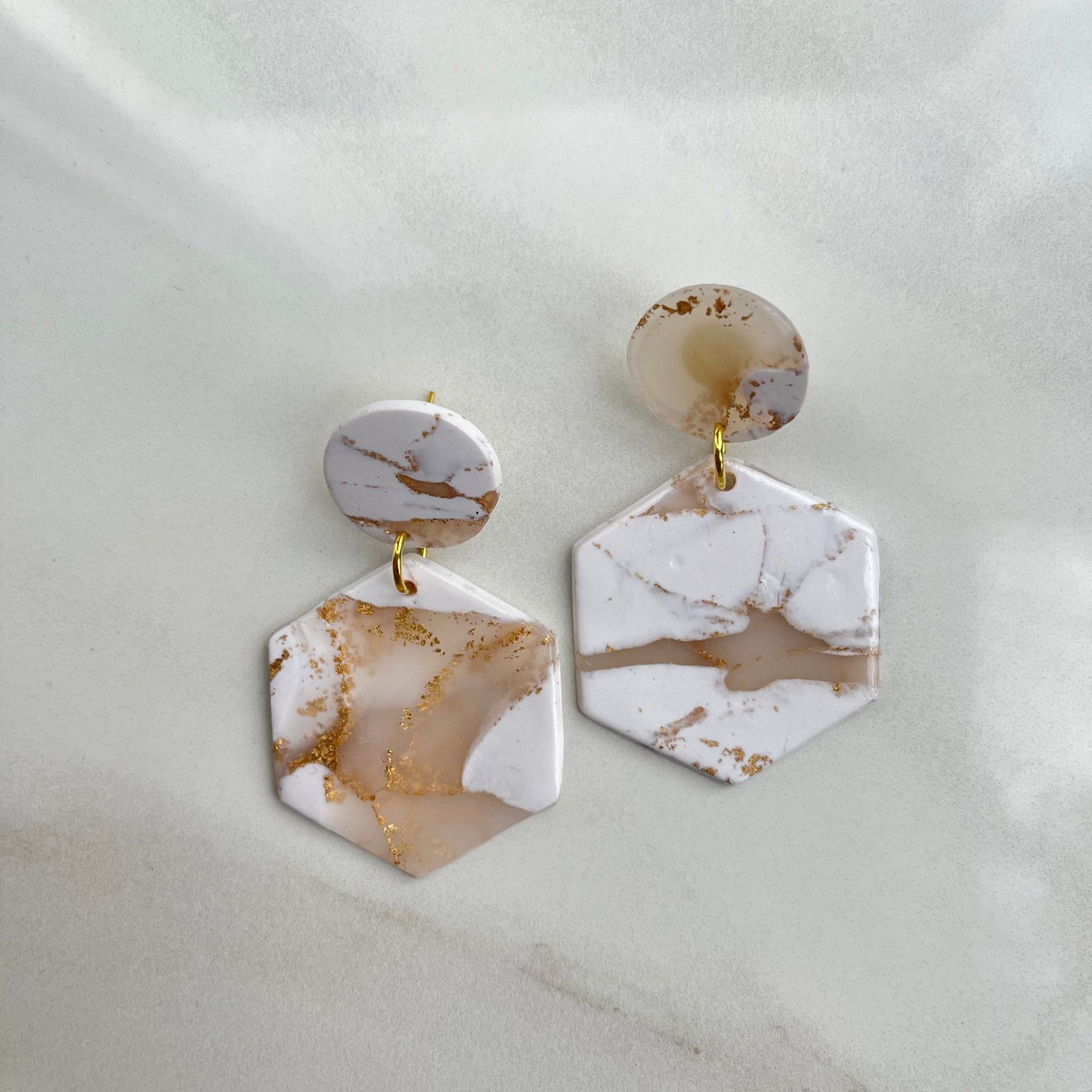 White crystal earrings Atiwo Designs