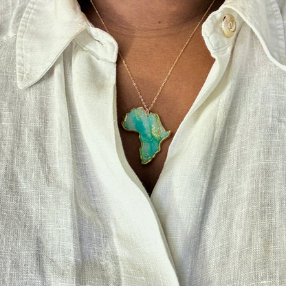 Jade-inspired Africa necklace