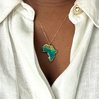 Jade-inspired Africa necklace
