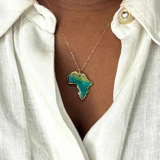 Jade-inspired Africa necklace