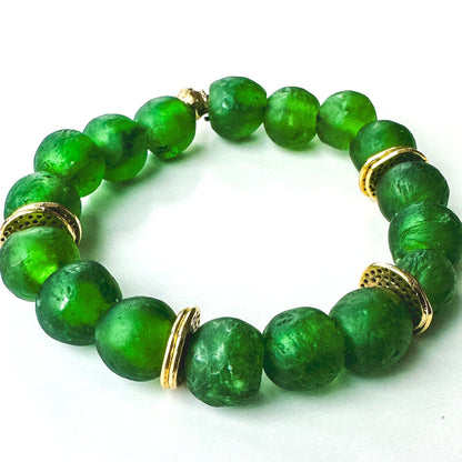 Green African breads bracelet