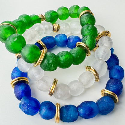 different colors of African beads bracelets